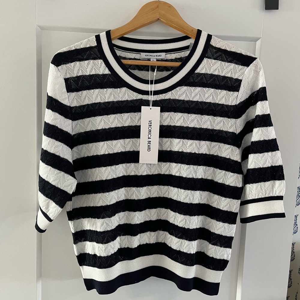 NWT: Veronica Beard Lisbeth Knit Top (XL)